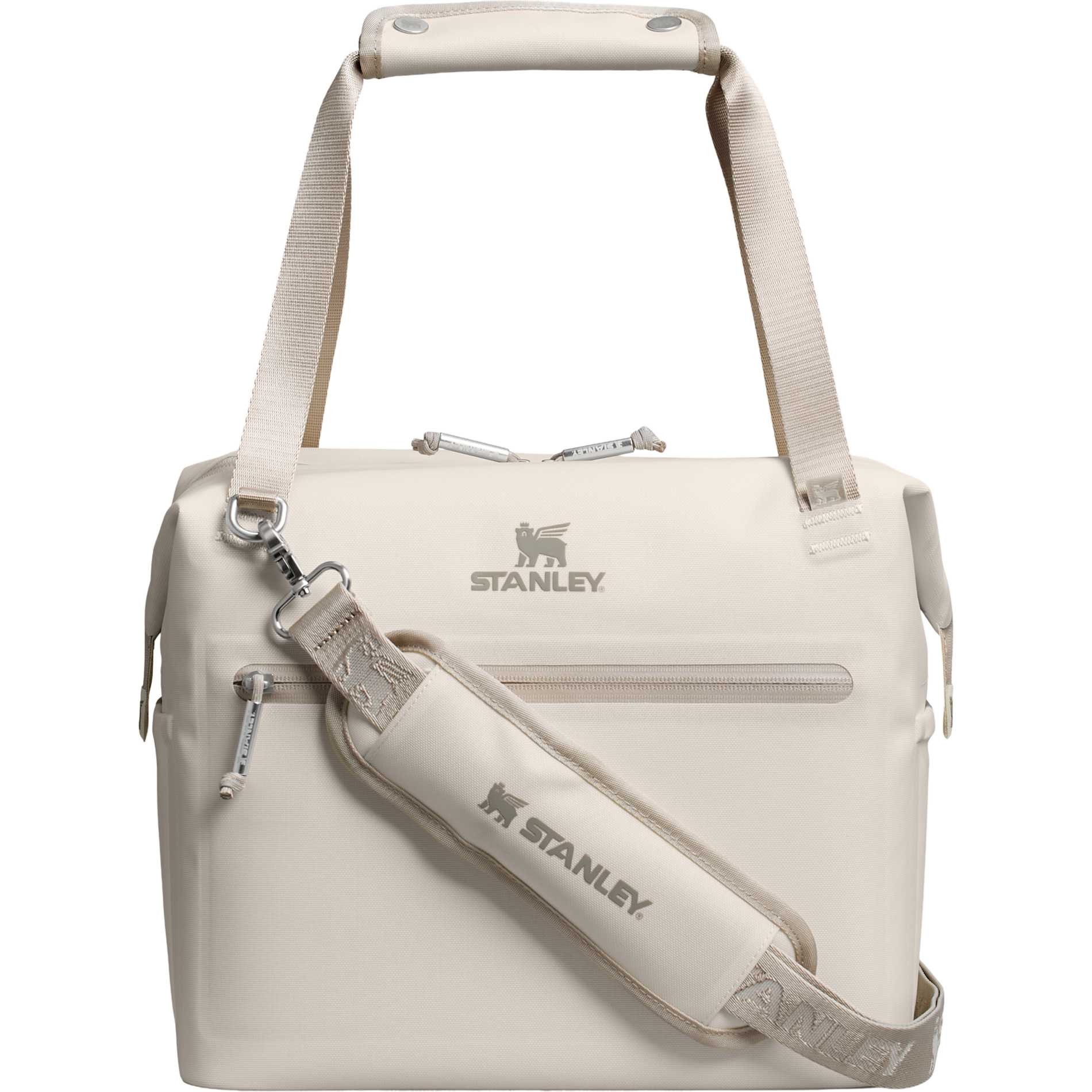 Front View of White Stanley Julienne Midi 20 Can Cooler plain