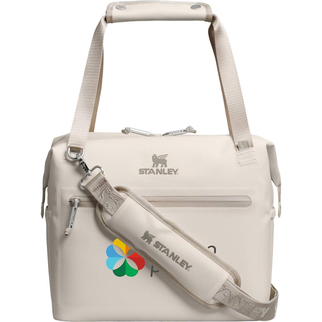Front View of White Stanley Julienne Midi 20 Can Cooler