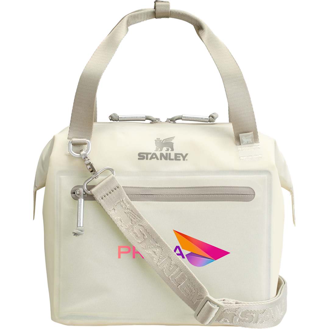 Front View of White Stanley Julienne Mini 10 Can Cooler