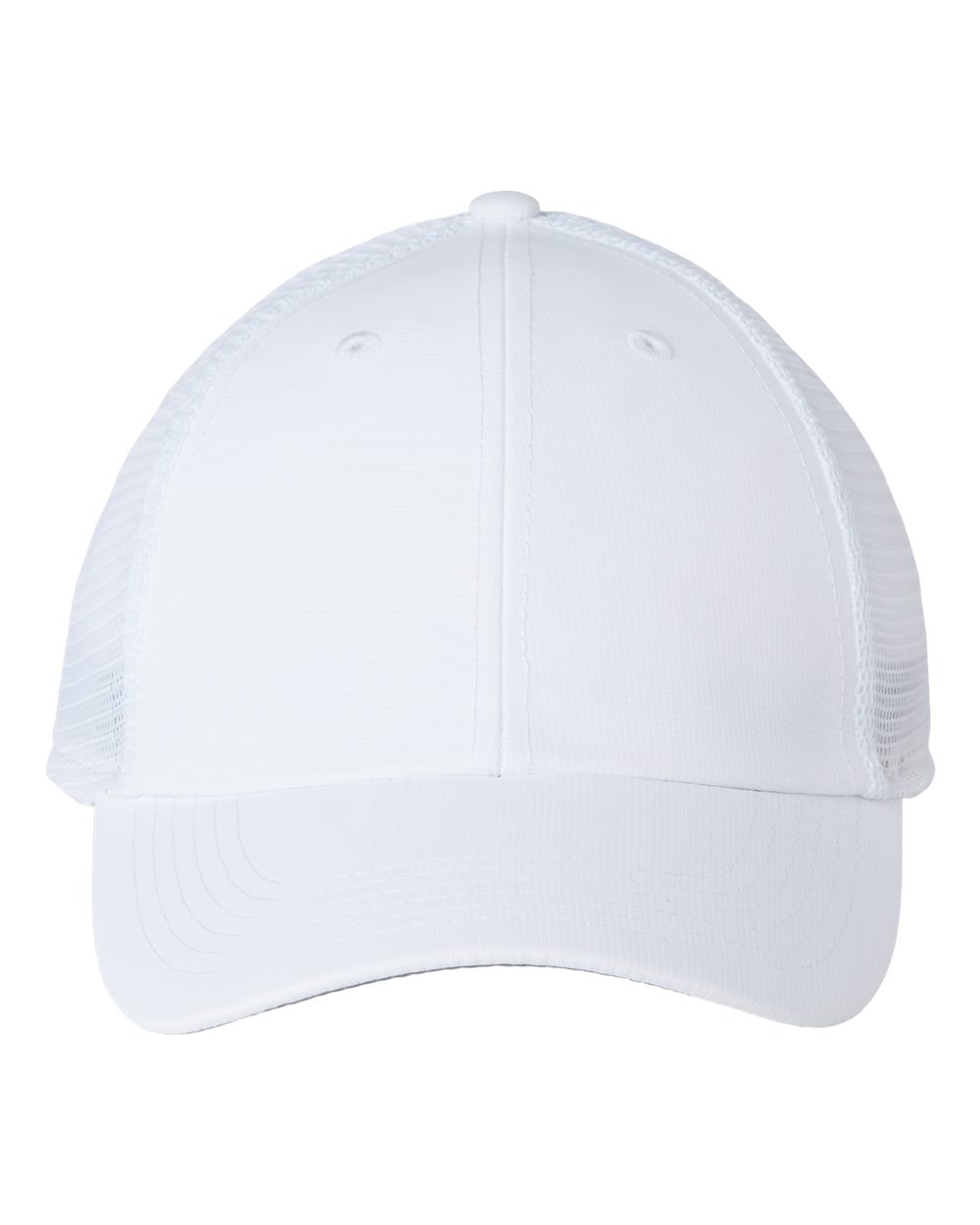 Front View of White/ White The Original Sport Mesh Cap - X210SM