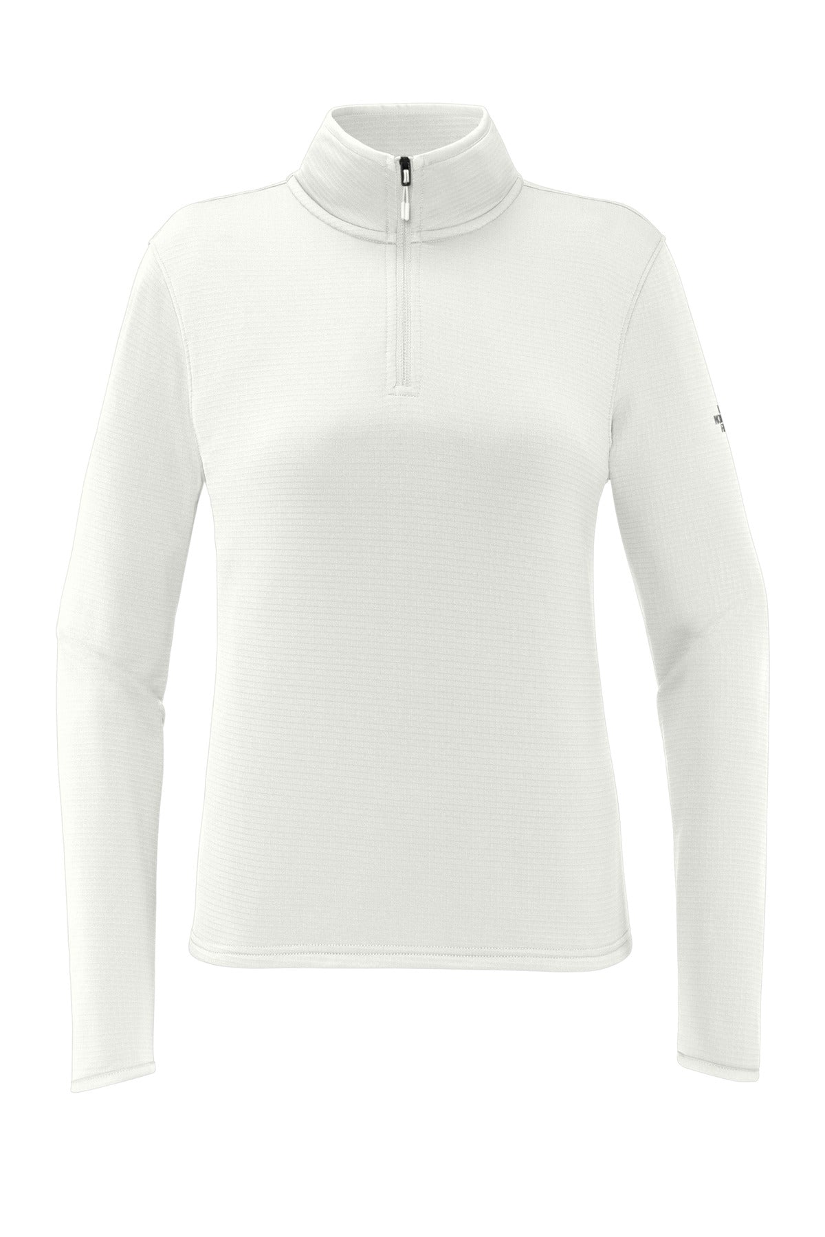 Front View of WhiteDune The North Face Women's Aim 1/4-Zip Fleece NF0A8FQK