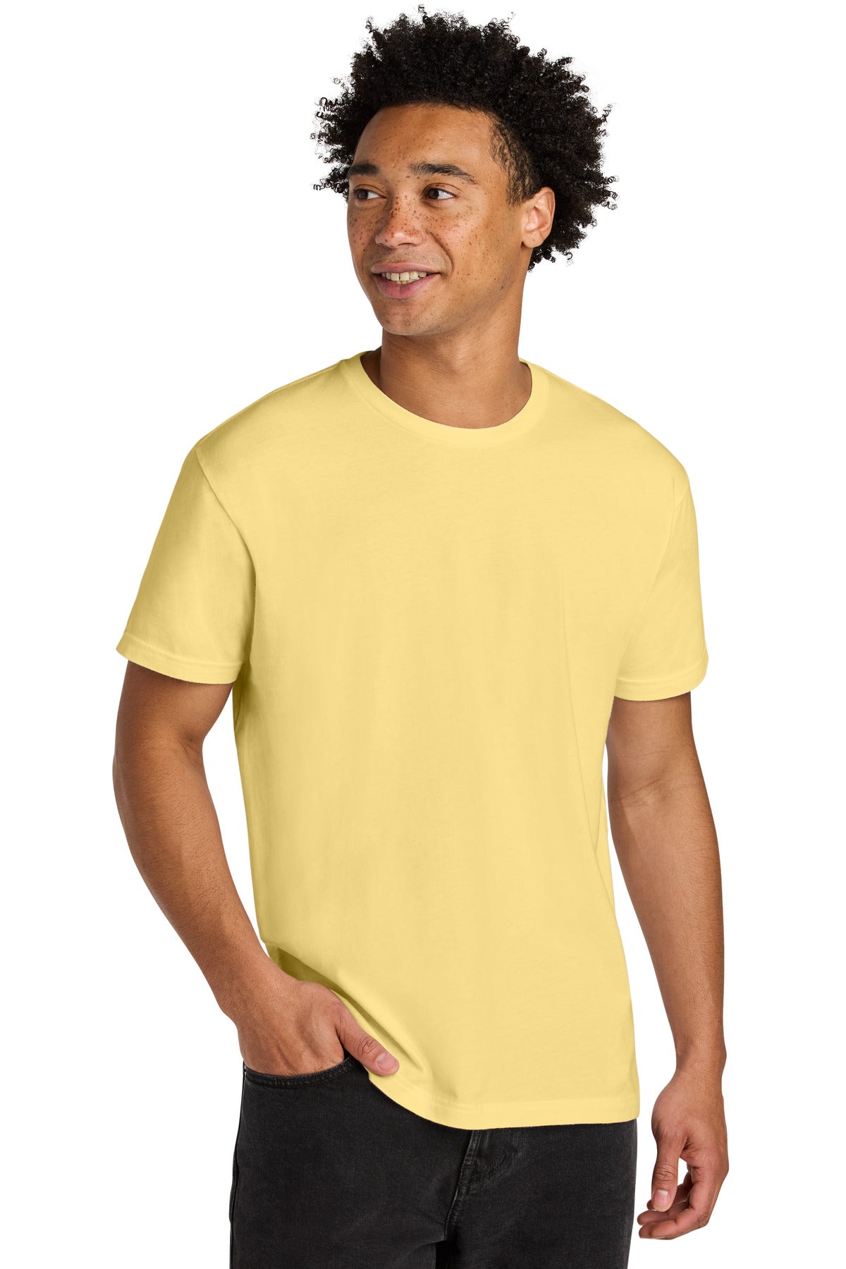 Front View of WshdBanaCr Next Level Apparel Soft Wash Cotton Tee NL3600SW