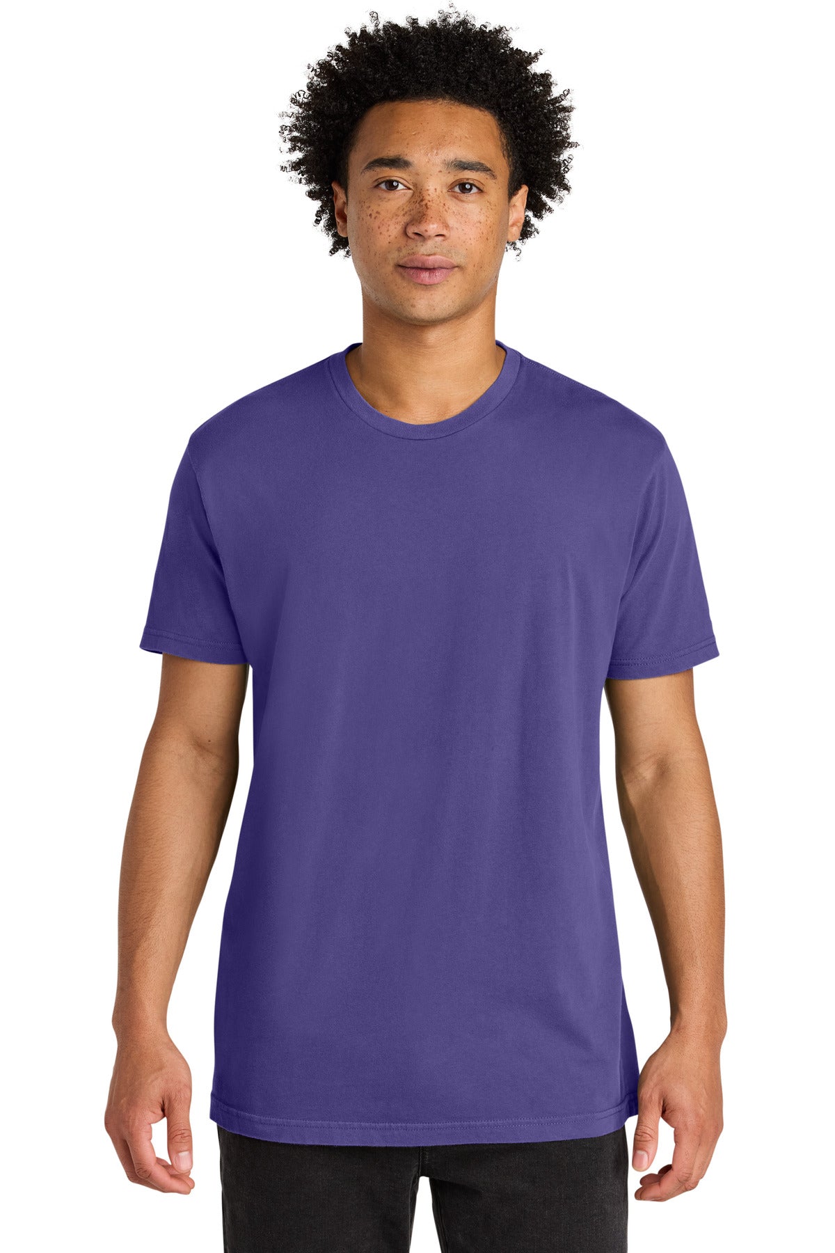 Front View of WshdPrRush Next Level Apparel Soft Wash Cotton Tee NL3600SW