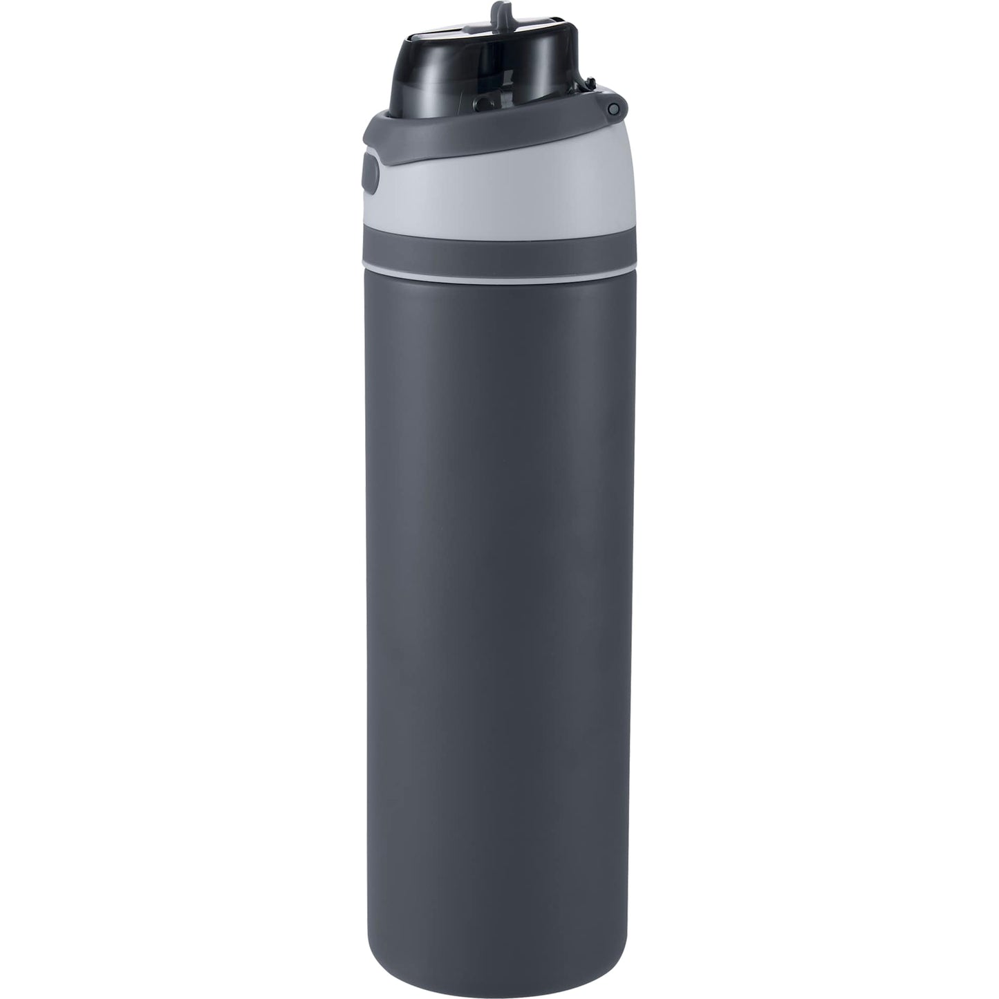 Gray Elvin 28oz Recycled Stainless Flip Straw Bottle plain