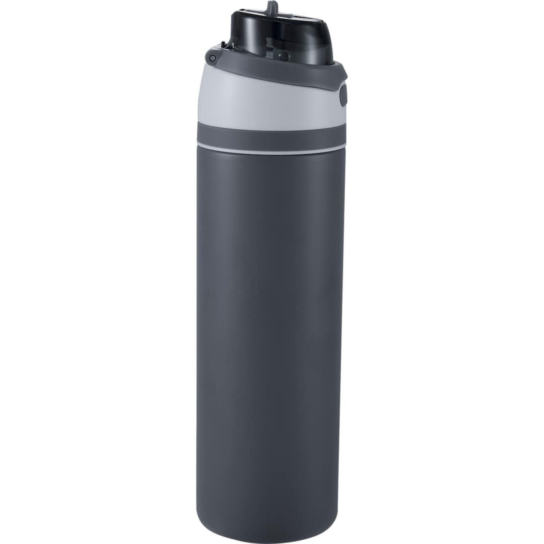 Gray Elvin 28oz Recycled Stainless Flip Straw Bottle plain