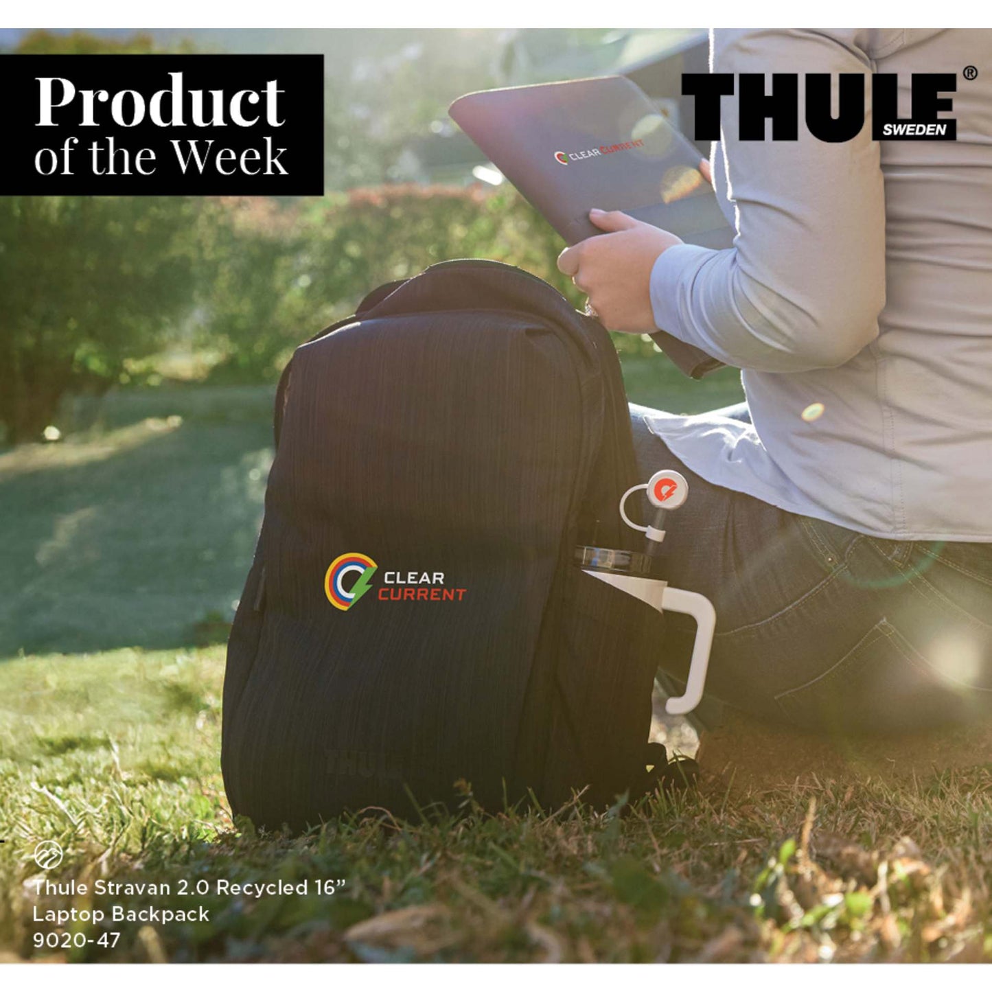 Gray Thule Recycled Stravan 2.0 Backpack