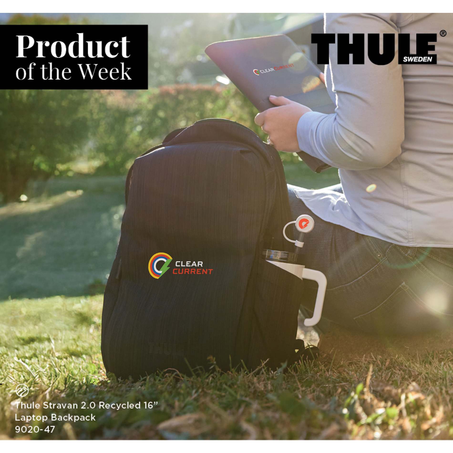 Gray Thule Recycled Stravan 2.0 Backpack