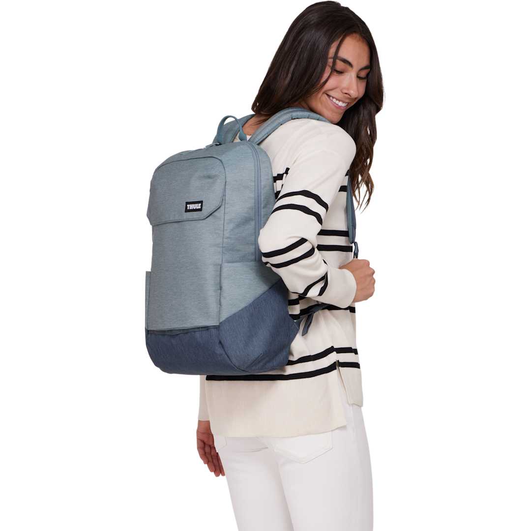 Grey Thule Lithos 20L Recycled Laptop Backpack plain