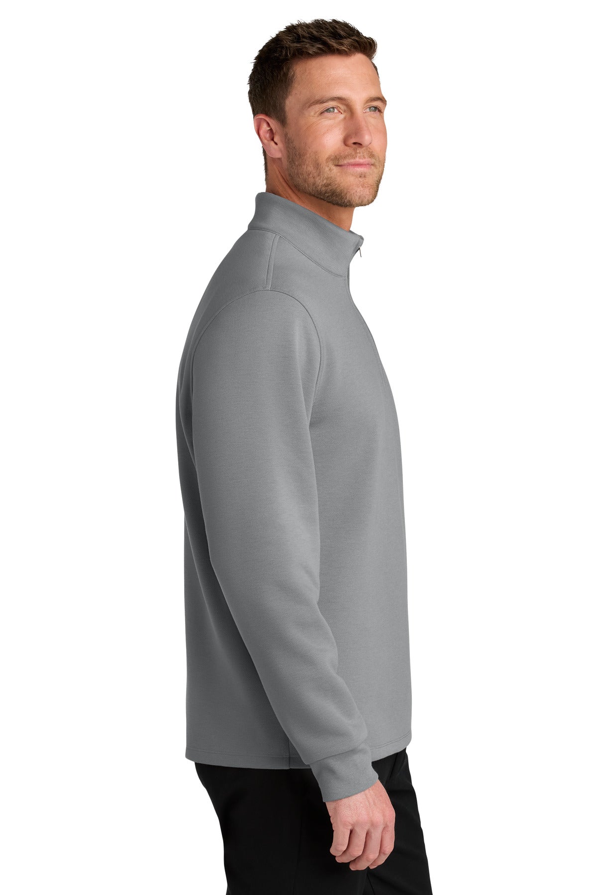 GustyGrey Port Authority Wearever Signature Double Pique 1/4-Zip K210