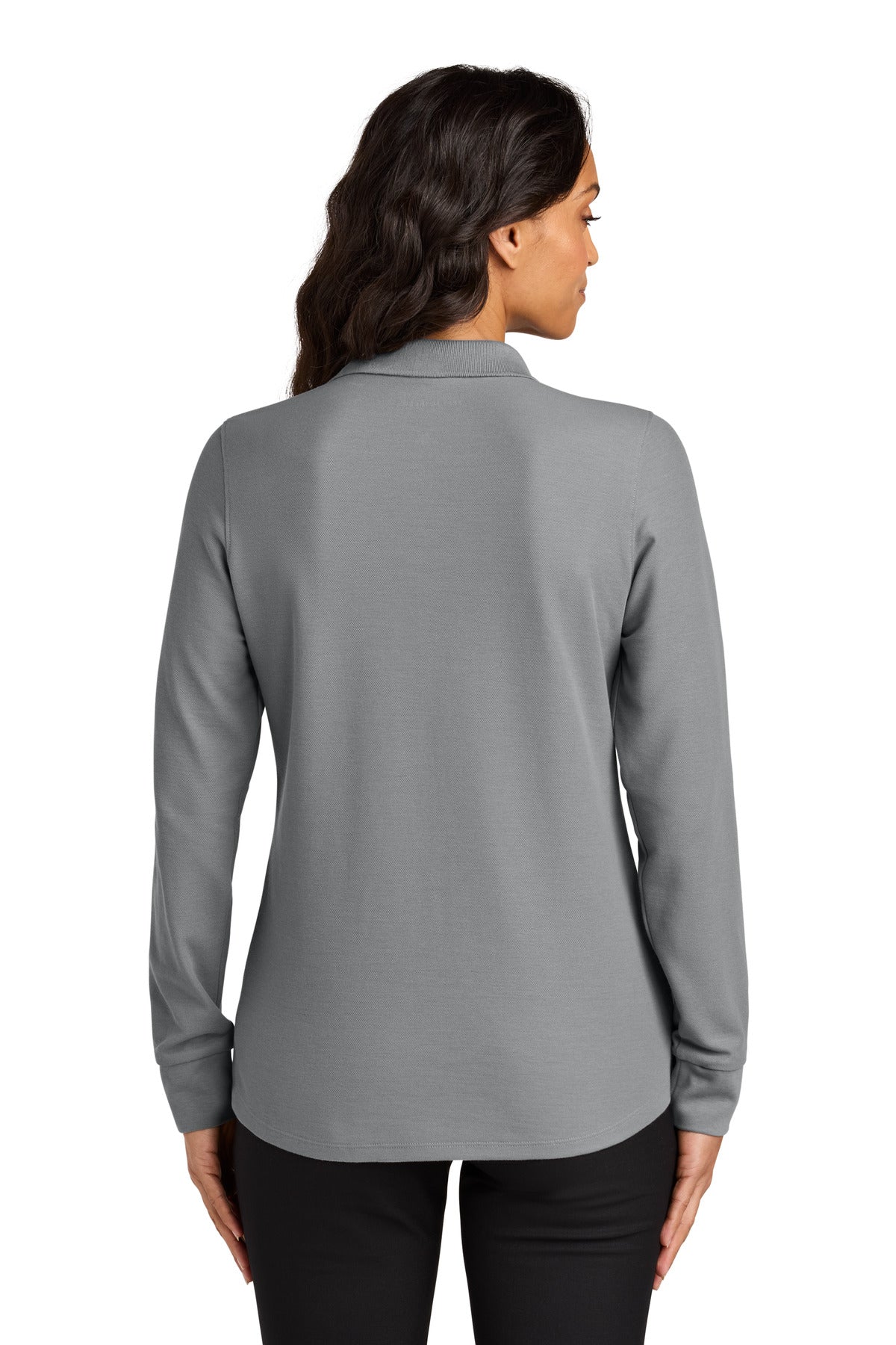 GustyGrey Port Authority Women's Wearever Signature Pique Long Sleeve Polo LK200LS