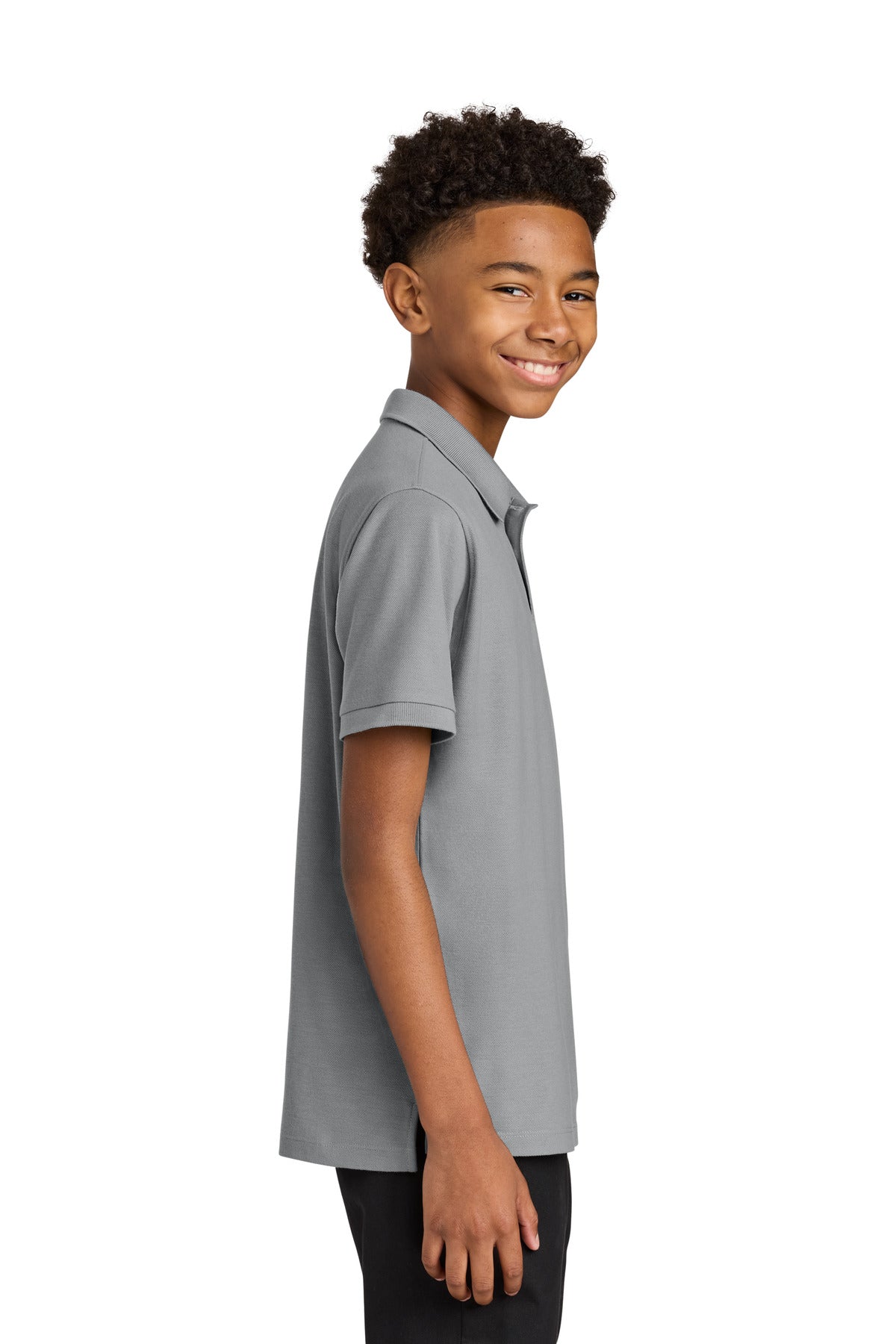 GustyGrey Port Authority Youth Wearever Signature Pique Polo Y200
