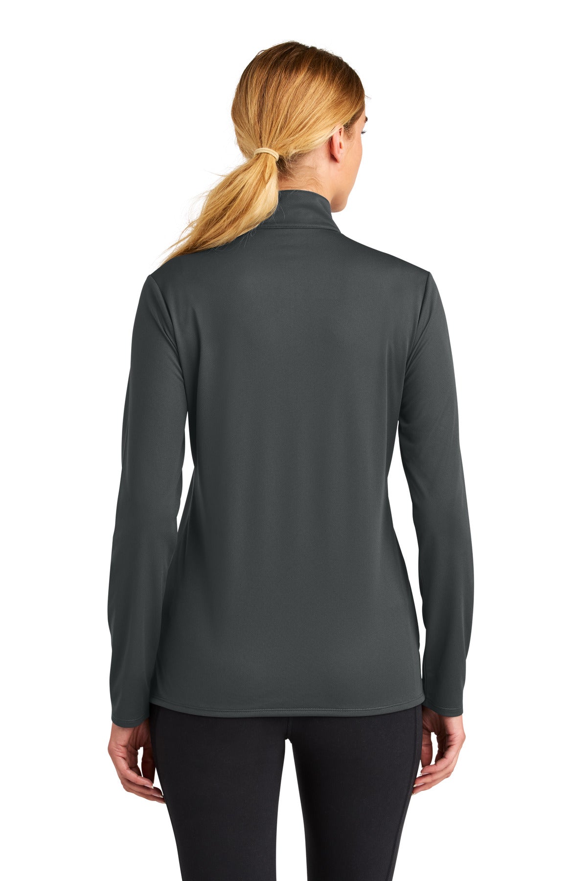 IronGrey Sport-Tek Women's Micropique Sport-Wick 1/4-Zip LST672