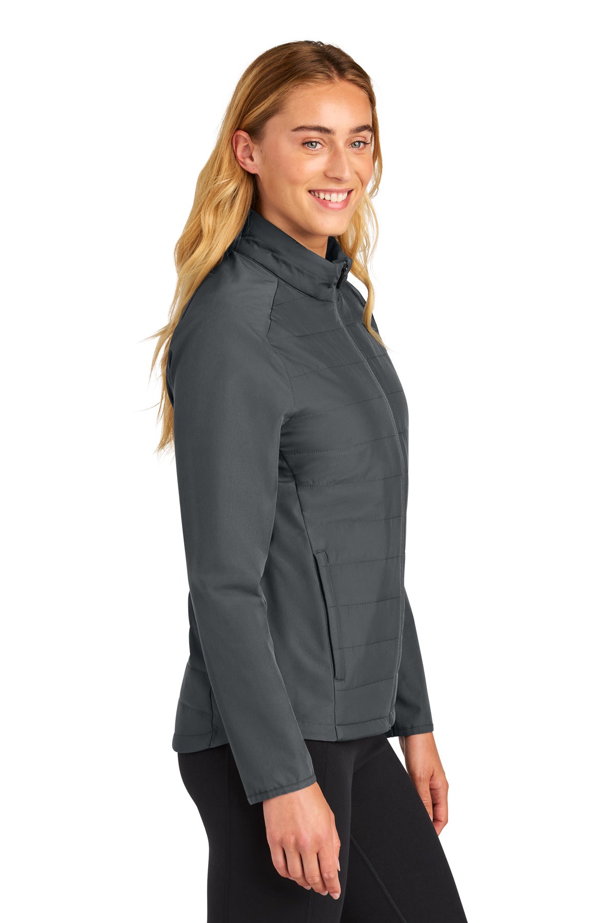 IronGrey Sport-Tek Women's Teknical Hybrid Jacket LST940