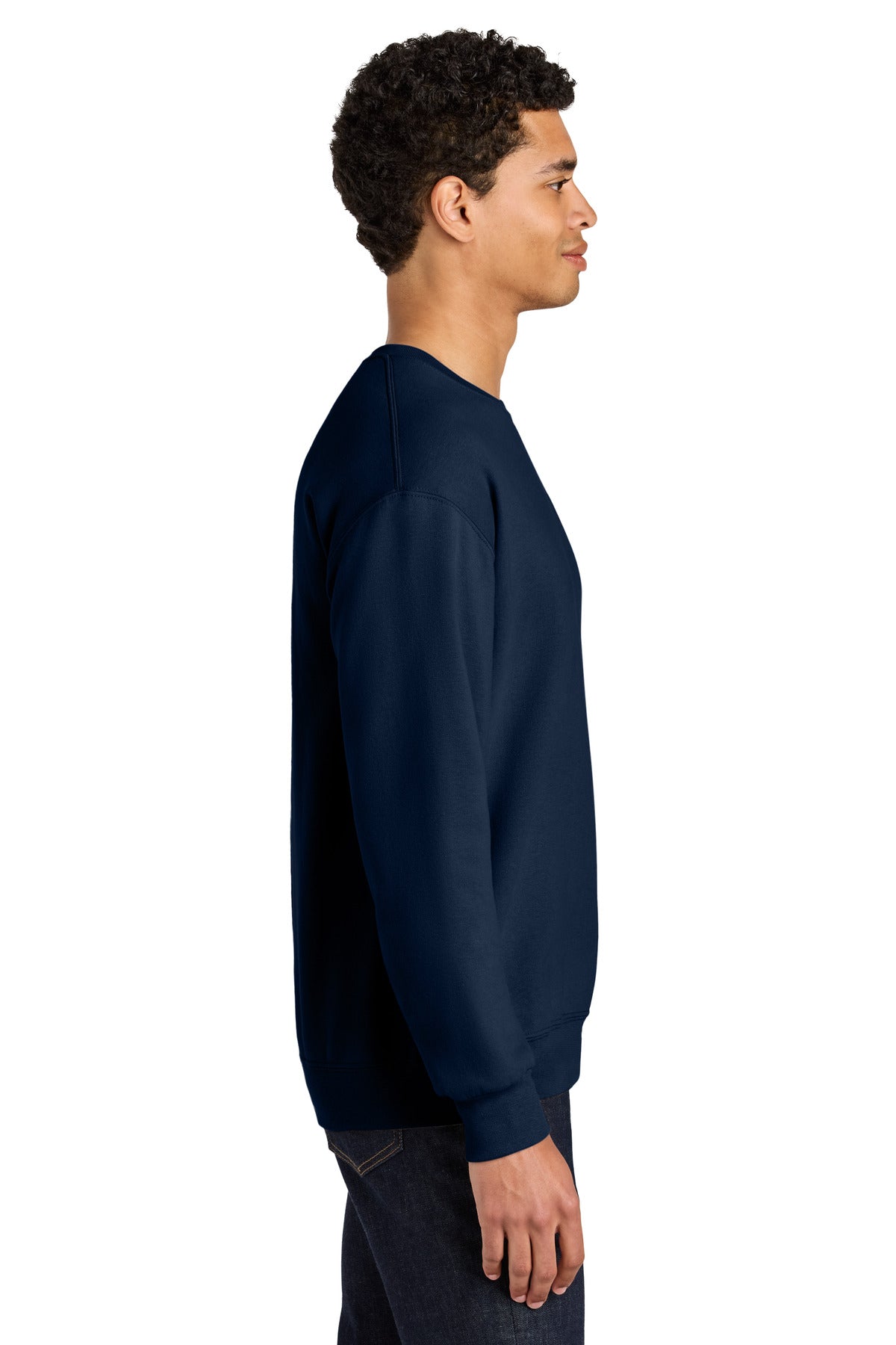 JNavy Jerzees Ultimate Unisex CVC Ring Spun Crewneck Sweatshirt IC48M