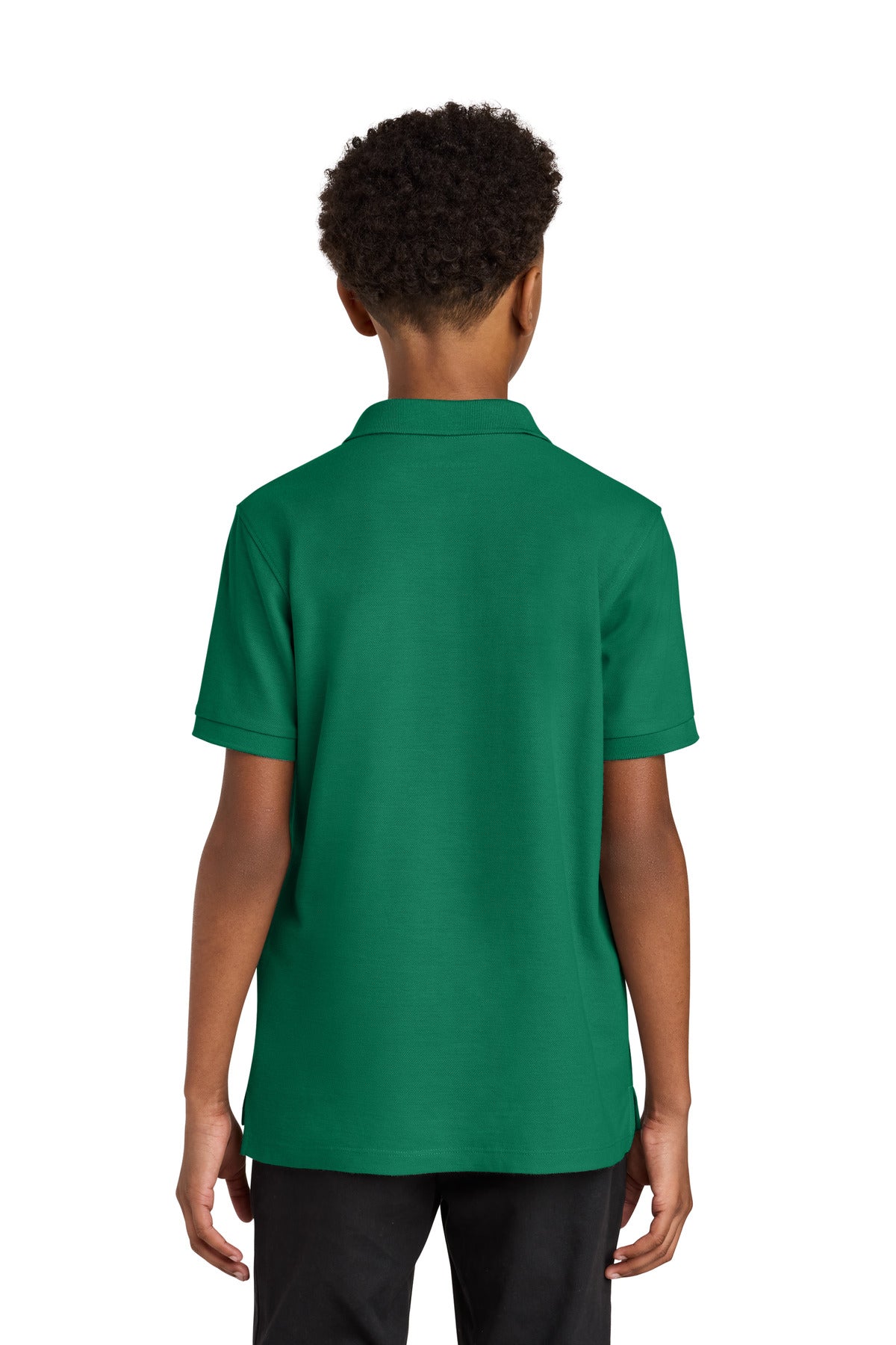 KellyGreen Port Authority Youth Wearever Signature Pique Polo Y200