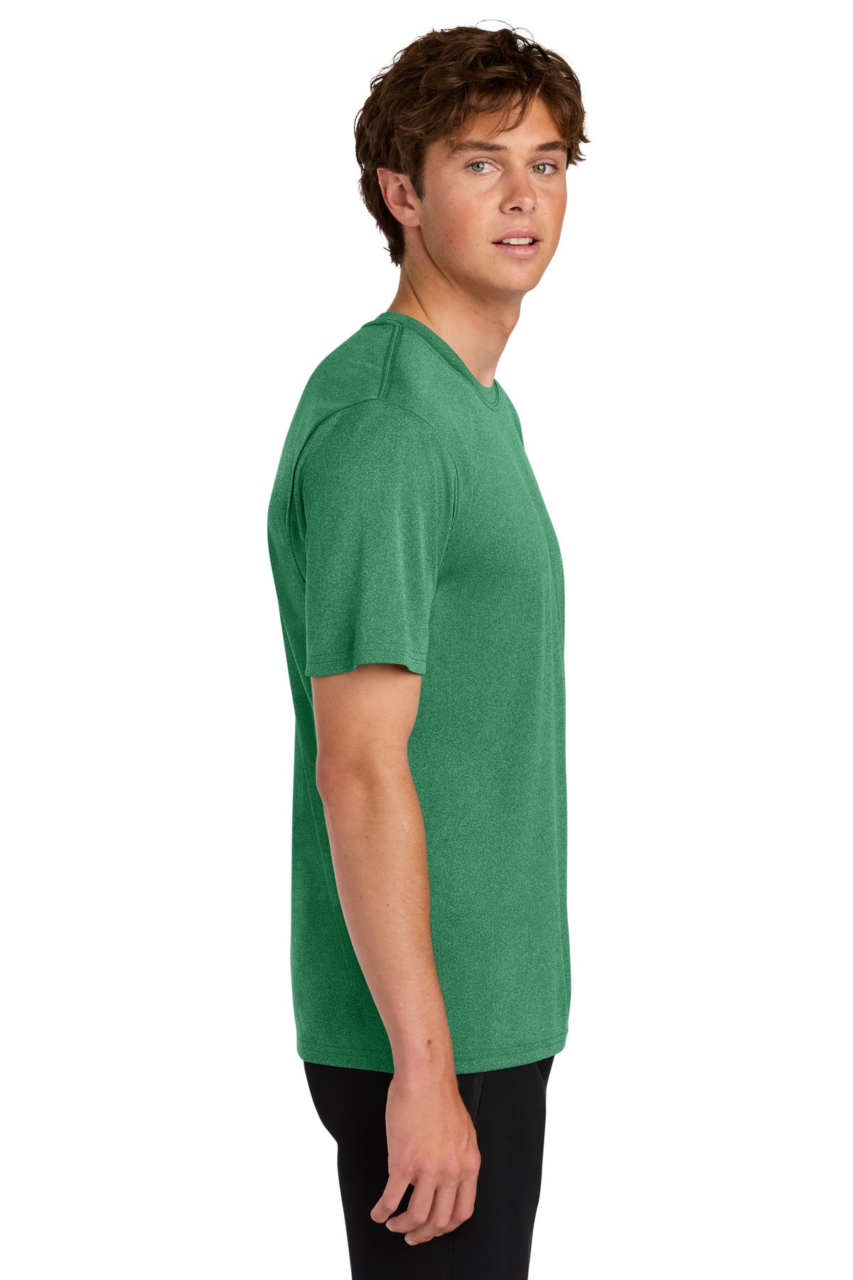 KellyHthr Port & Co Heather Performance Tee PC390