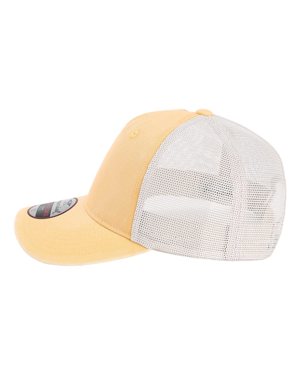 Left View of Apricot/ Stone The Gambit Mesh Back Cap - X240M