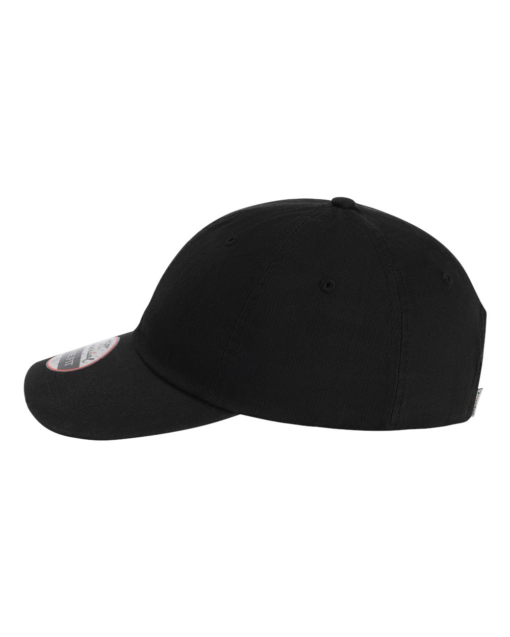 Left View of Black The Original Buckle Dad Hat - X210B