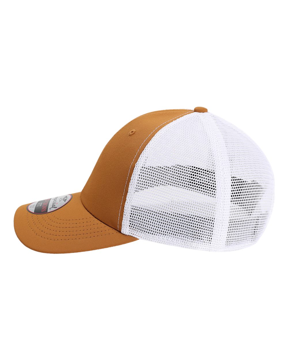 Left View of Buckthorn Brown/ White The Original Sport Mesh Cap - X210SM