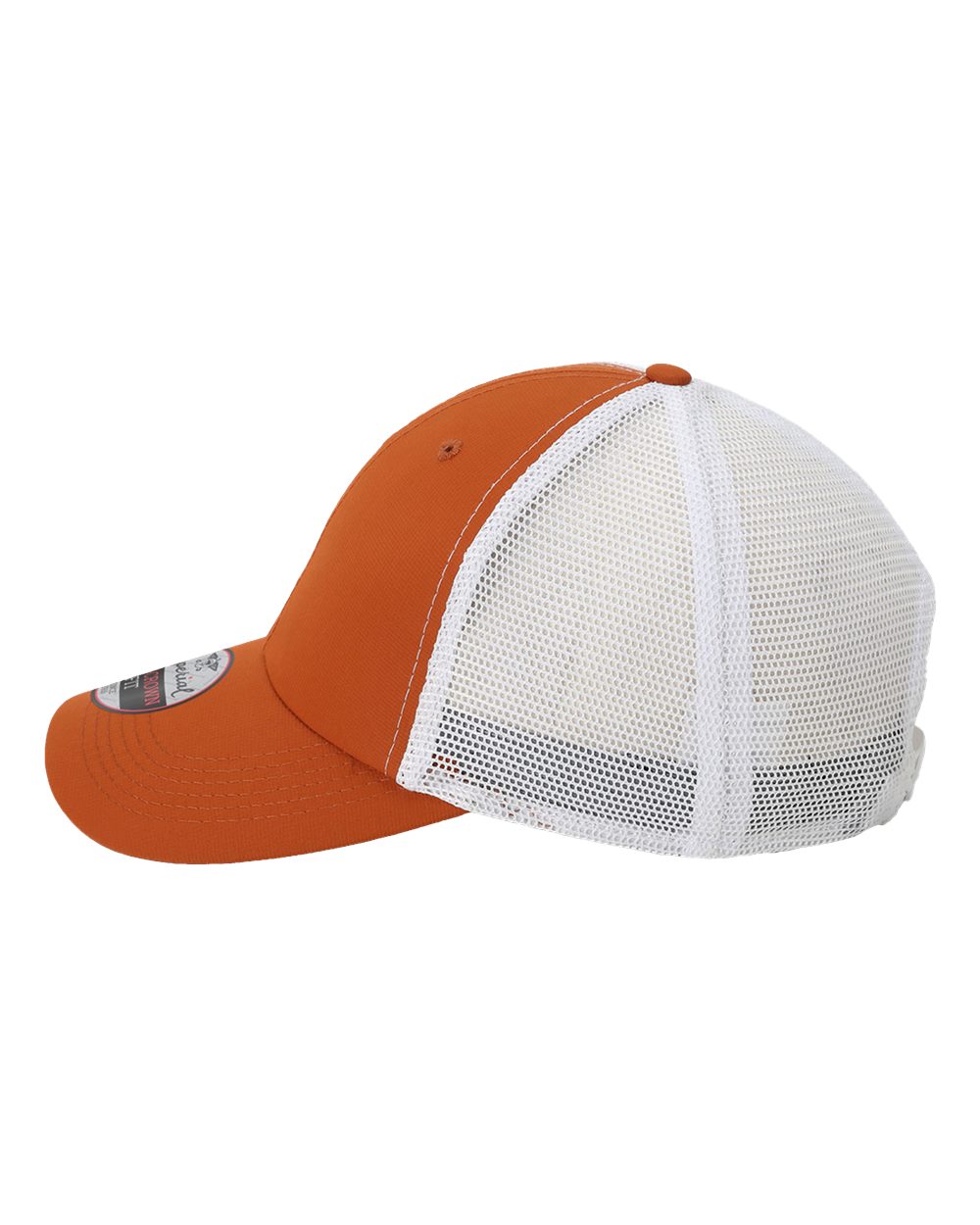 Left View of Burnt Orange/ White The Original Sport Mesh Cap - X210SM