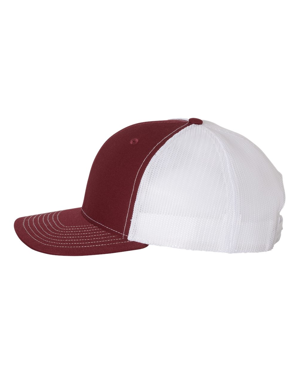 Left View of Cardinal/ White Snapback Trucker Cap - 112