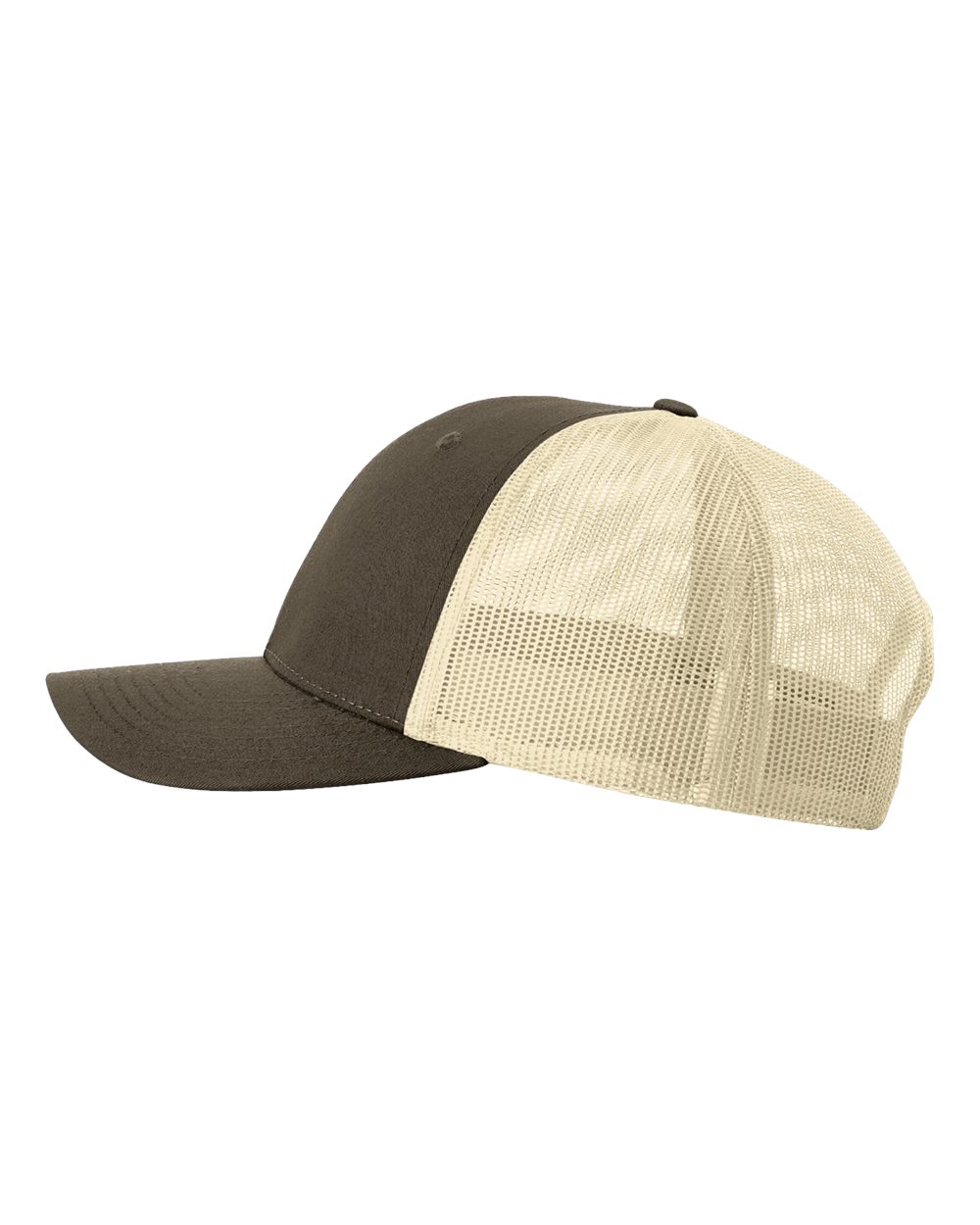 Left View of Chocolate Chip/ Birch Low Pro Trucker Cap - 115