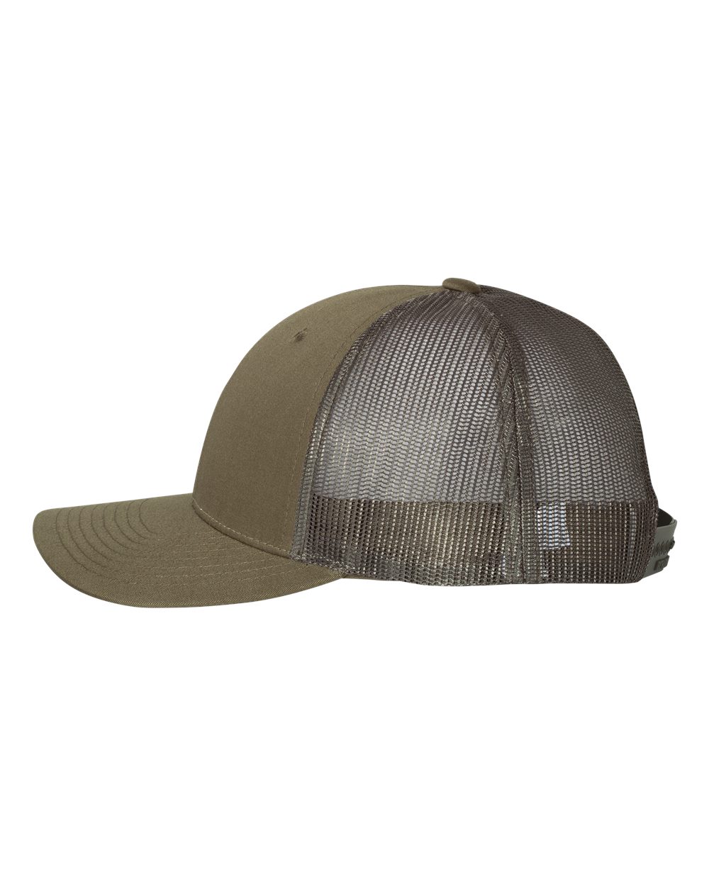 Left View of Chocolate Chip/ Grey Brown Low Pro Trucker Cap - 115