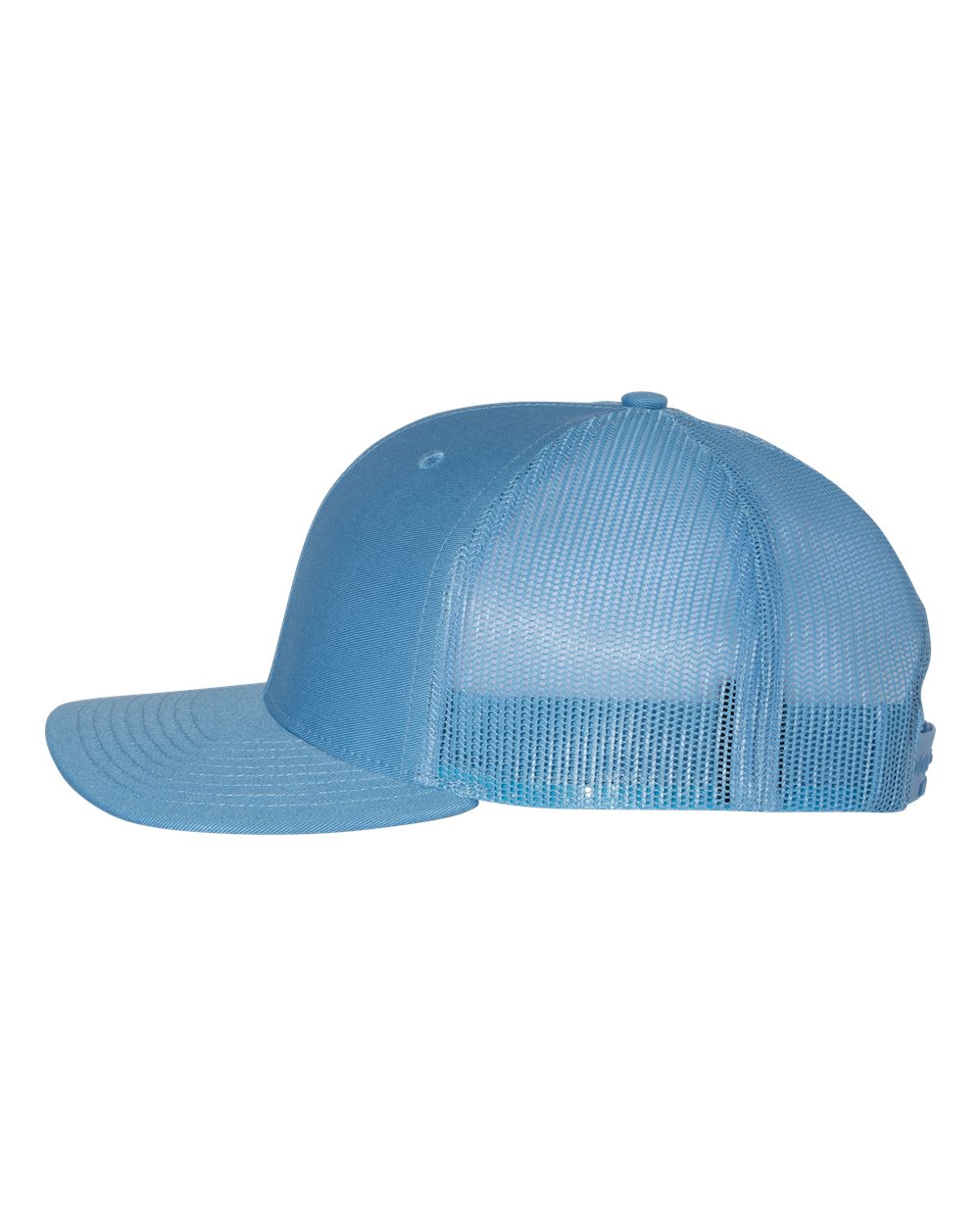 Left View of Columbia Blue Snapback Trucker Cap - 112