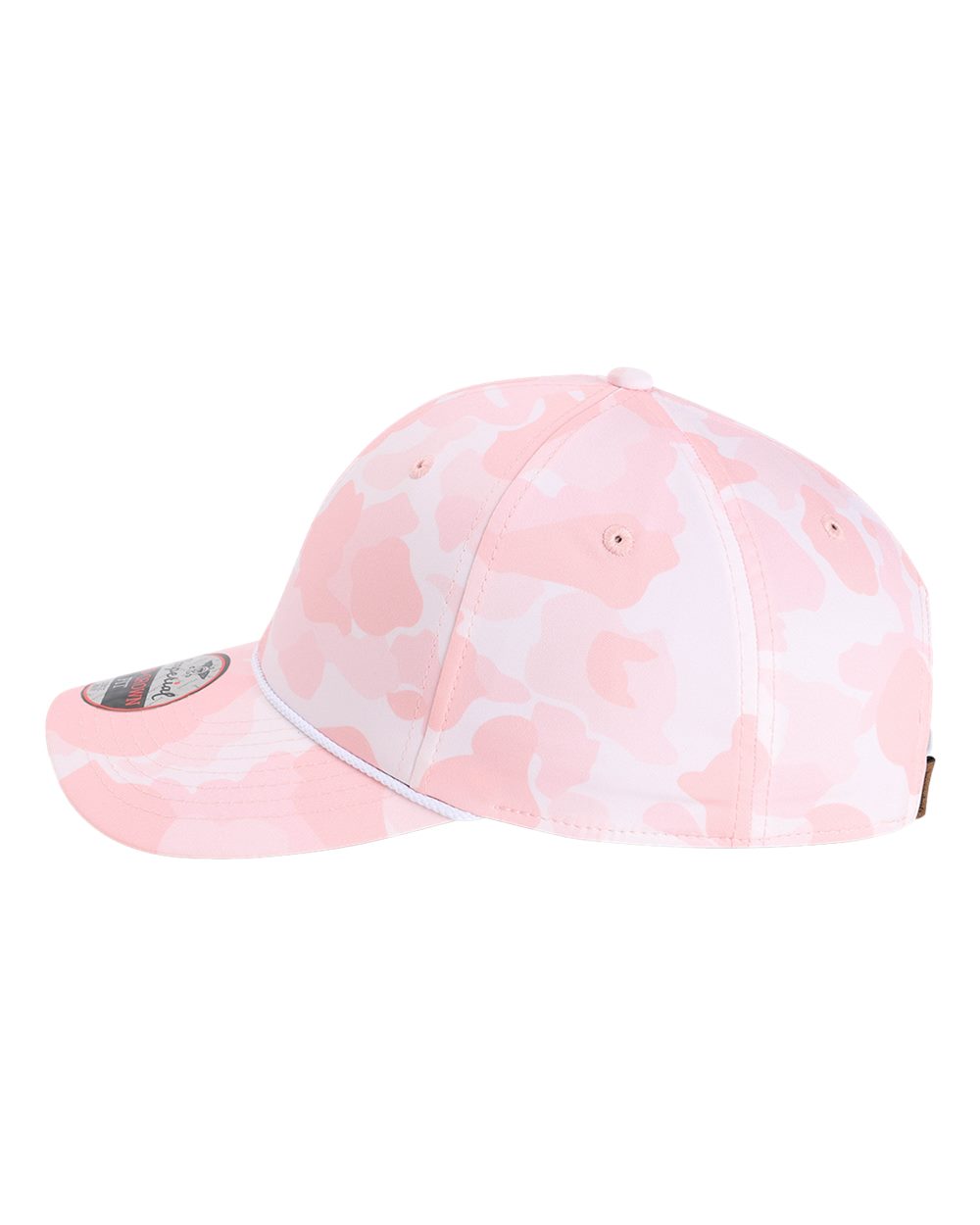 Left View of Frog Skin Camo Light Pink The Outtasite Cap - 5058