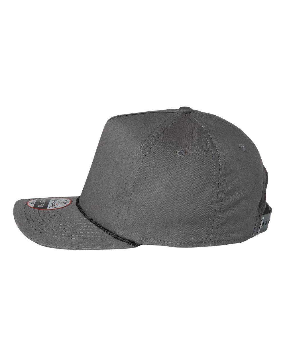 Left View of Graphite/ Black The Barnes Cap - 5056