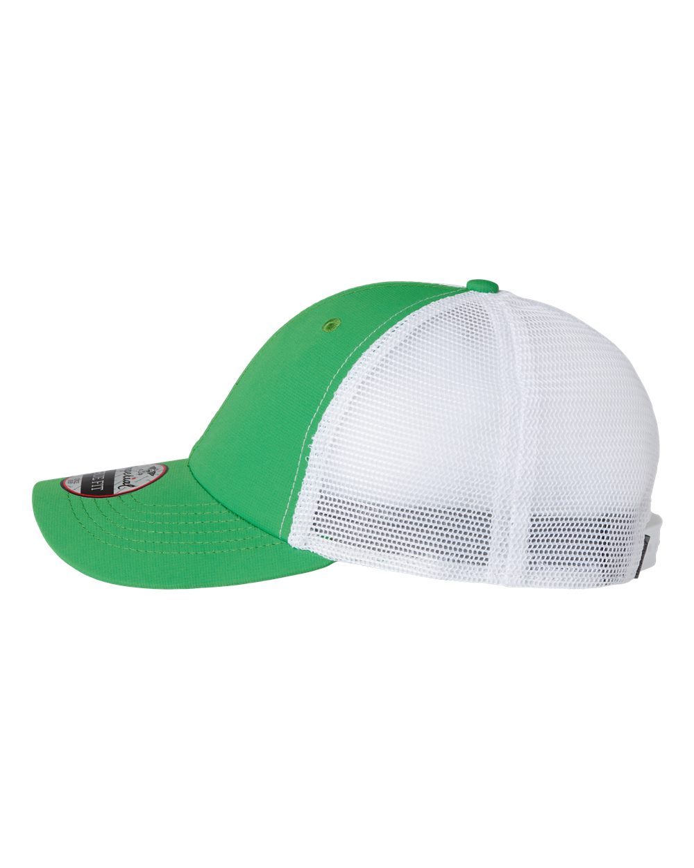 Left View of Grass/ White The Original Sport Mesh Cap - X210SM