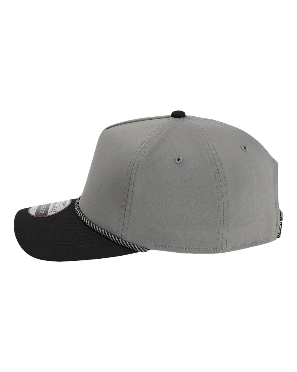 Left View of Grey/ Black/ Black/ Grey The Wrightson Cap - 5054