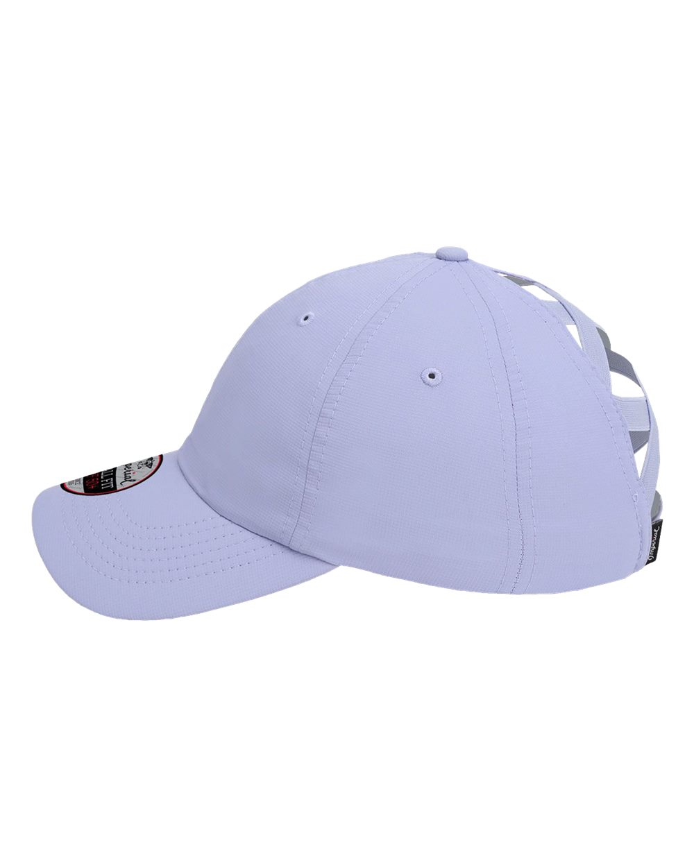 Left View of Lavender The Hinsen Women's Performance Ponytail Cap - L338