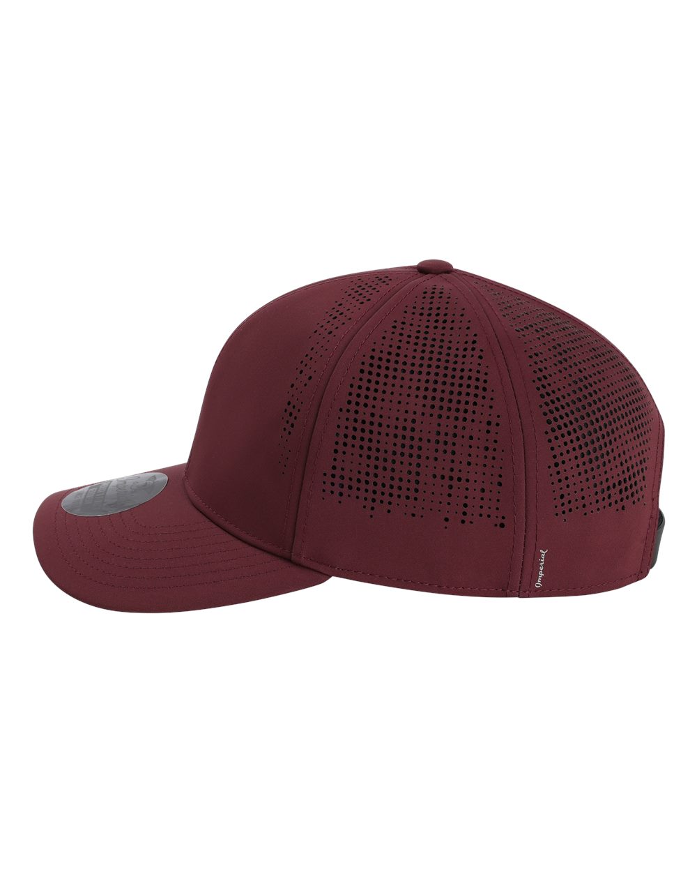 Left View of Maroon The Alpha Cap - S1502