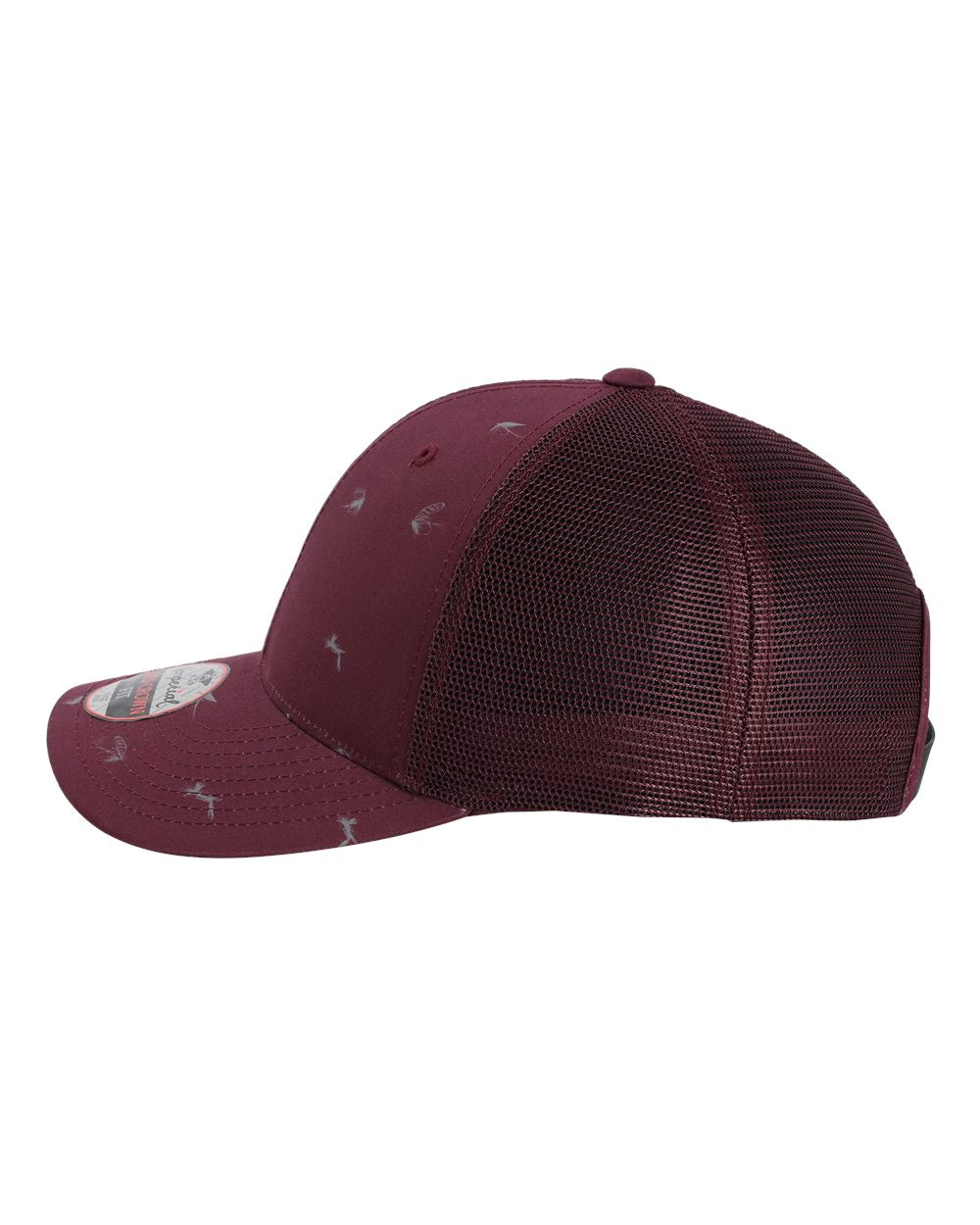 Left View of Maroon The Passenger Side Cap - 4074