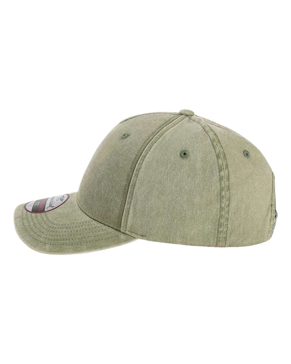 Left View of Olive Green The Gambit Cap - X240