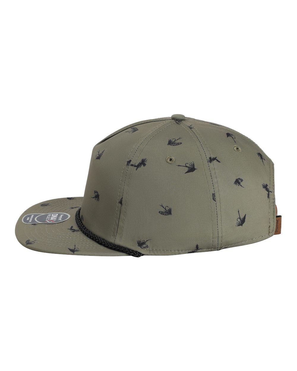 Left View of Olive Green The Golden Hour Cap - DNA014