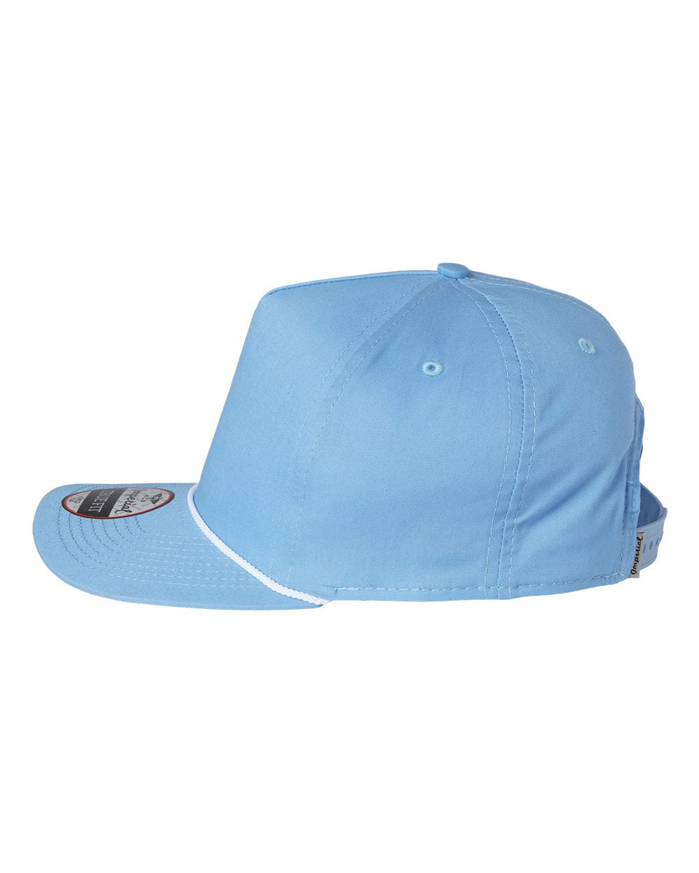 Left View of Powder Blue/ White The Barnes Cap - 5056