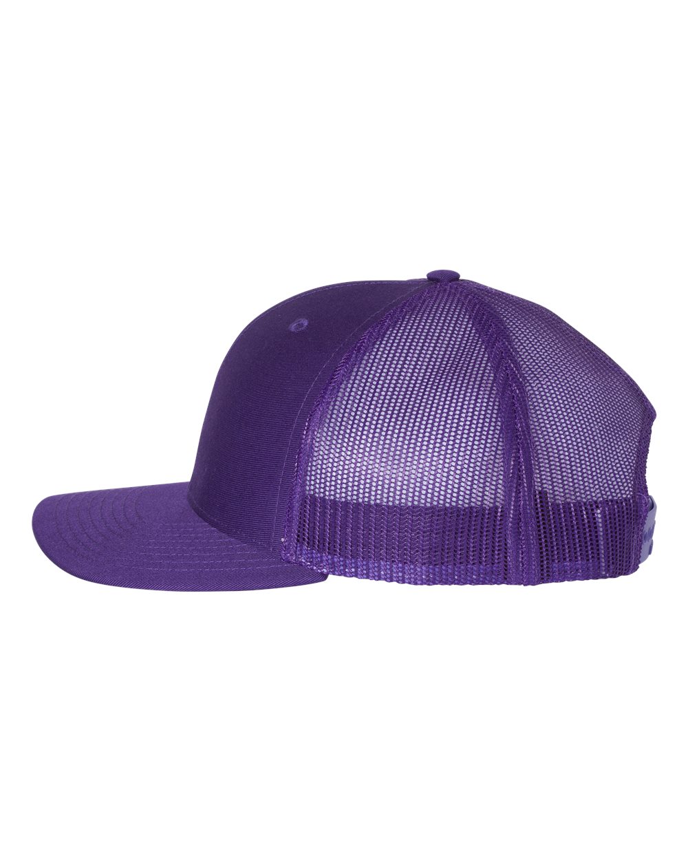 Left View of Purple Snapback Trucker Cap - 112