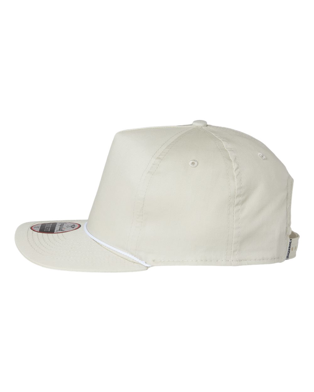 Left View of Putty/ White The Barnes Cap - 5056