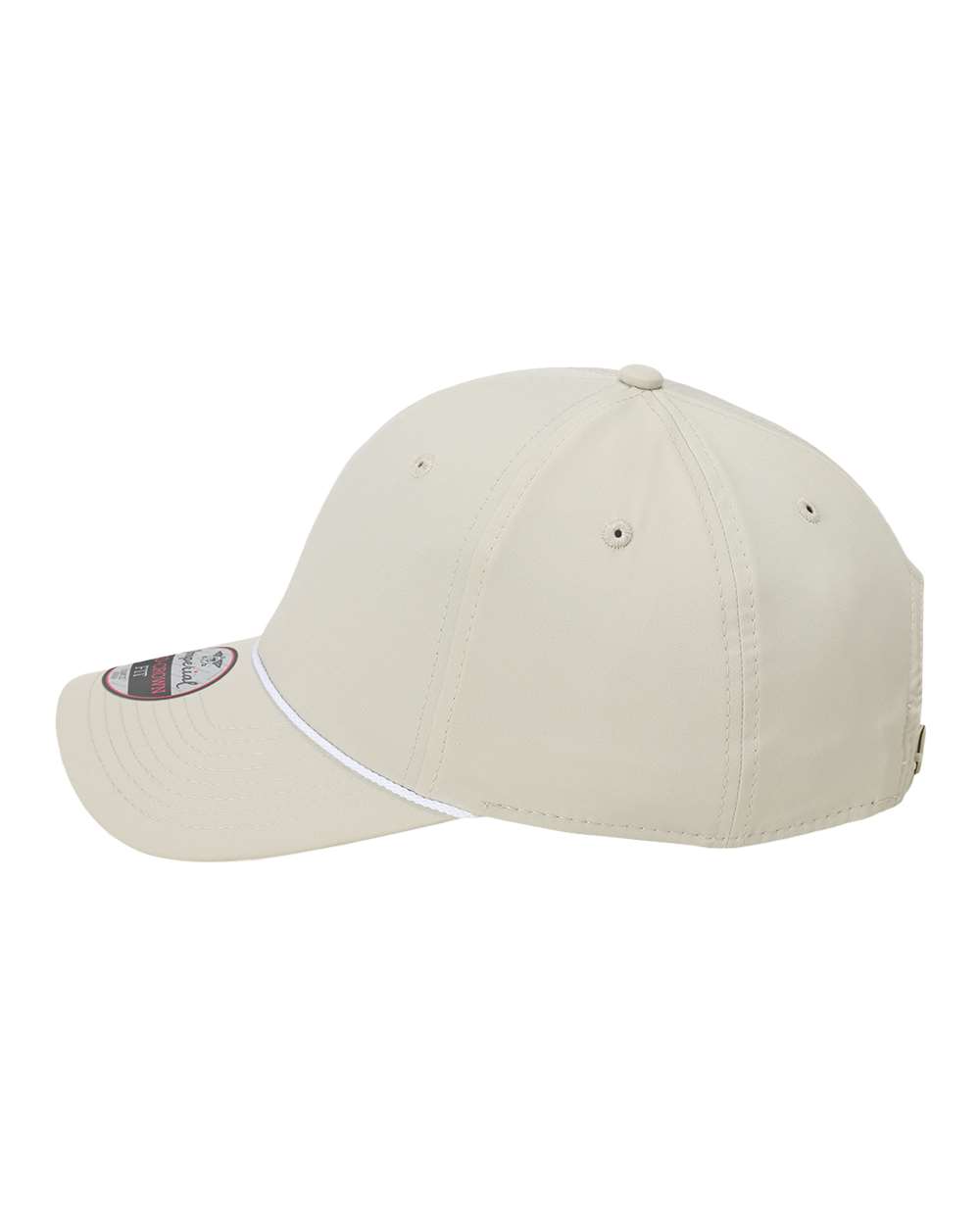 Left View of Putty/ White The Wingman Cap - 7054
