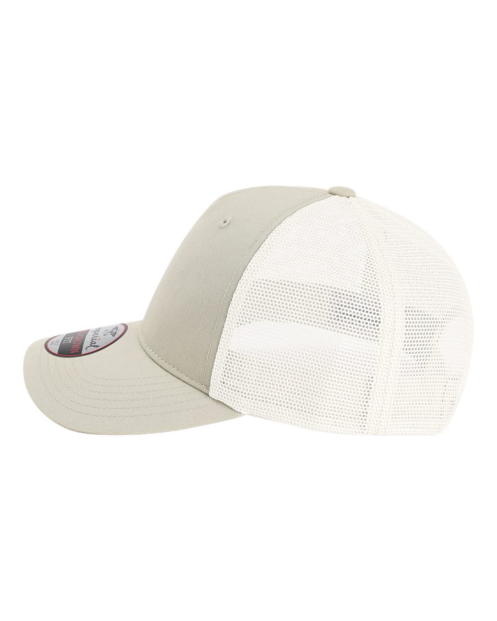 Left View of Stone Khaki/ Stone The Gambit Mesh Back Cap - X240M