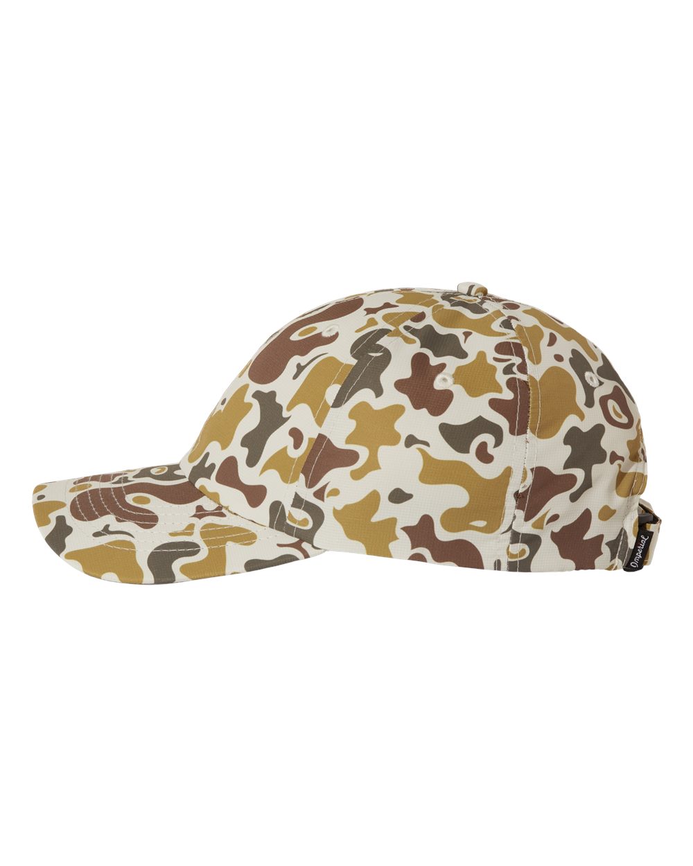 Left View of Tan Duck Camo Alter Ego Cap - X210R