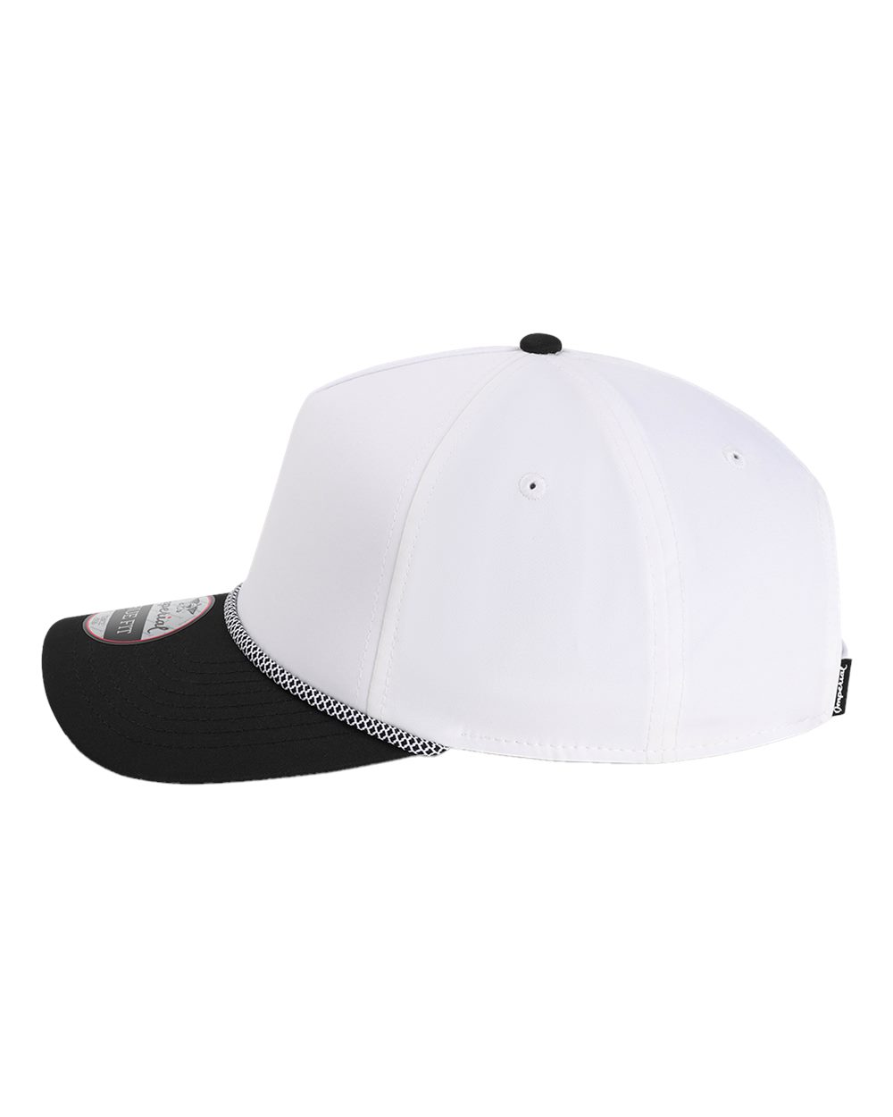 Left View of White/ Black/ Black/ White The Wrightson Cap - 5054