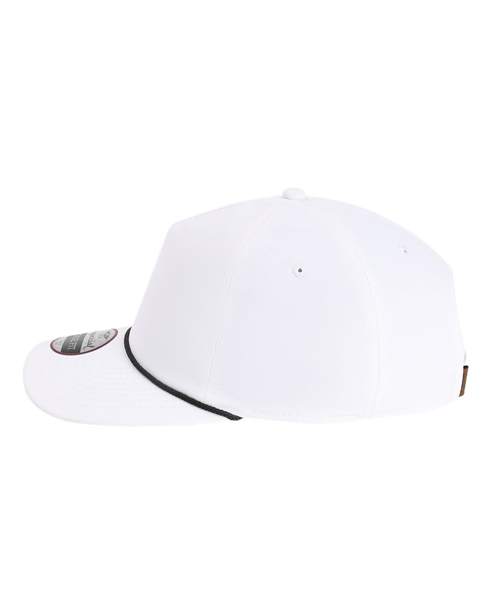 Left View of White/ Black The Harrison Cap - 5054U