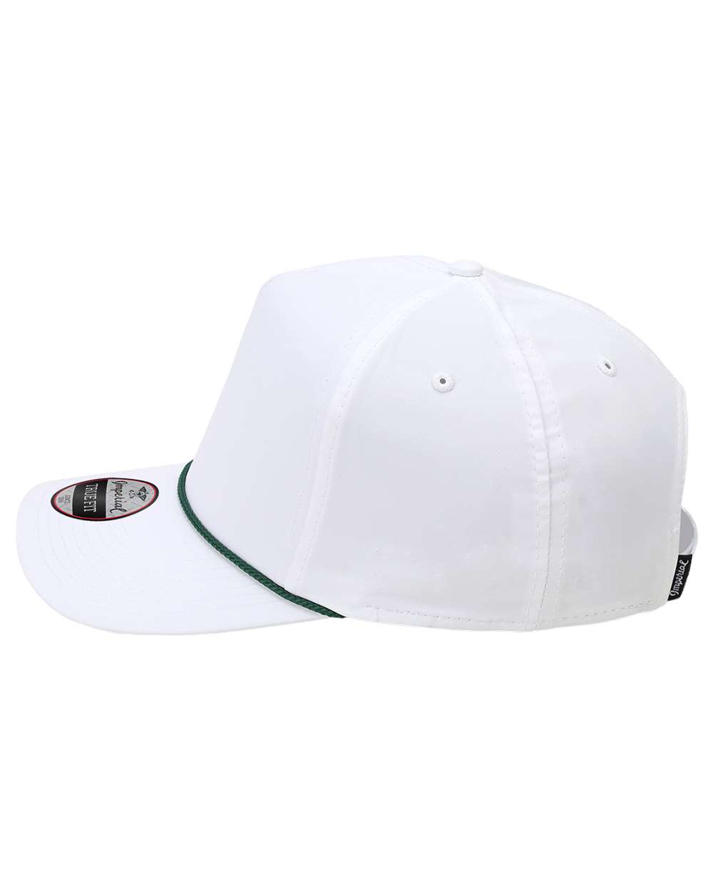 Left View of White/ Dark Green The Wrightson Cap - 5054