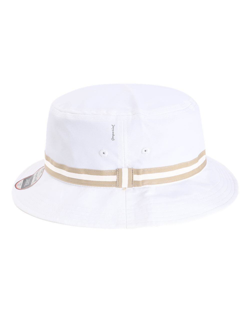 Left View of White/ Khaki The Oxford Performance Bucket - 1371P