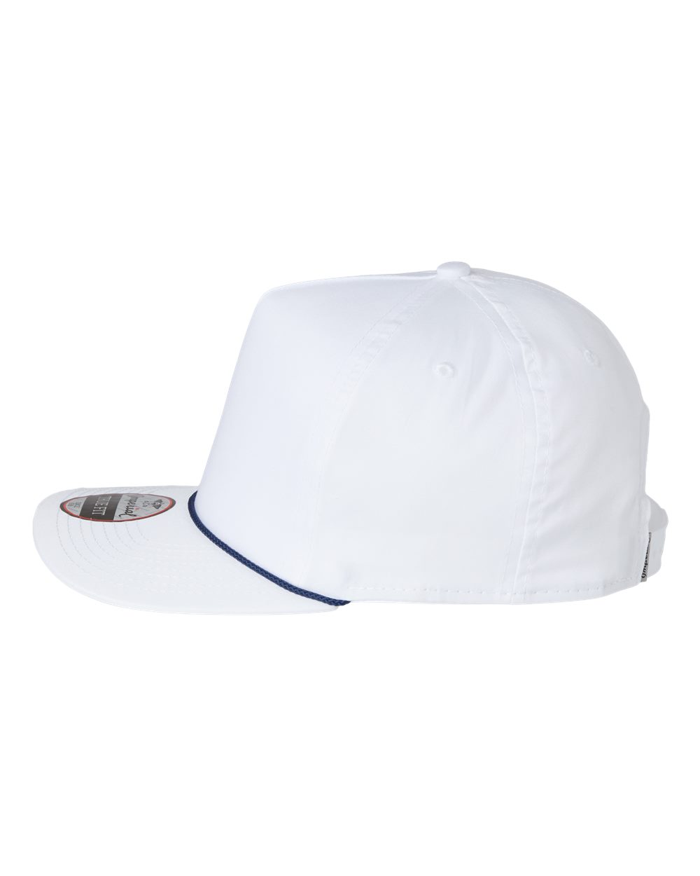 Left View of White/ Navy The Barnes Cap - 5056