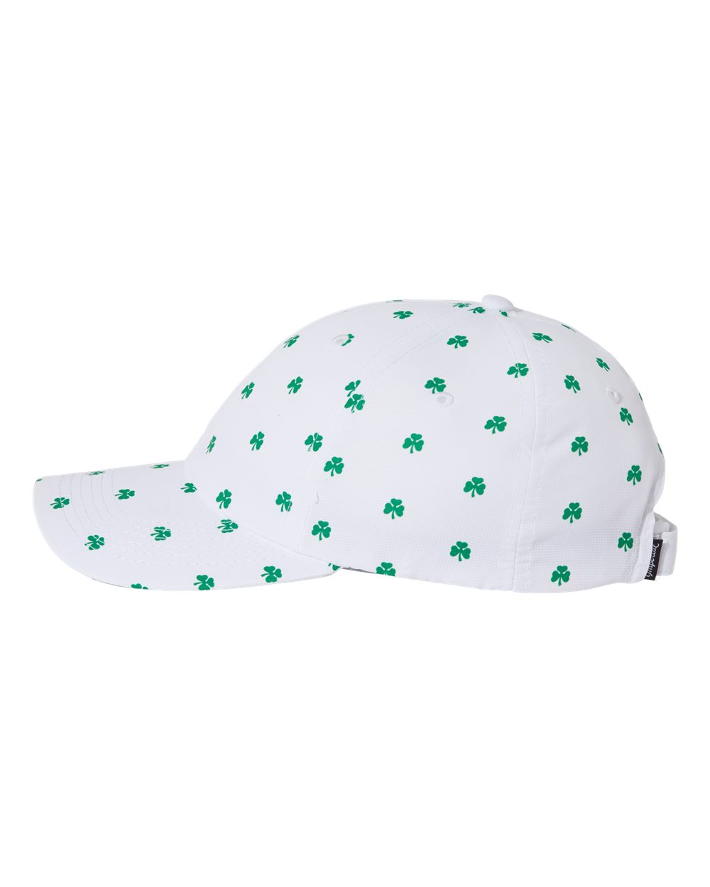 Left View of White Shamrock Alter Ego Cap - X210R