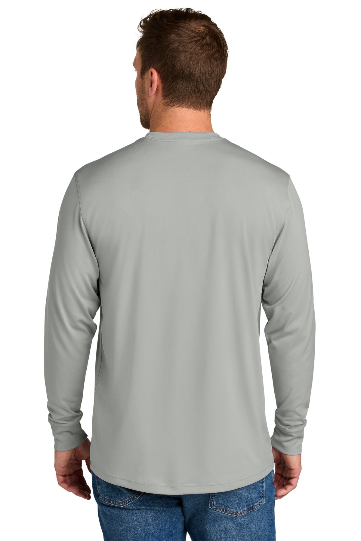 LightGrey CornerStone Workwear Pro Long Sleeve Pocket Tee CS440LSP